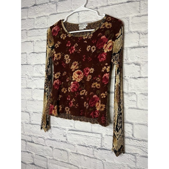 Alberto Makali Vintage floral long sleeve blouse size M. - Picture 2 of 7